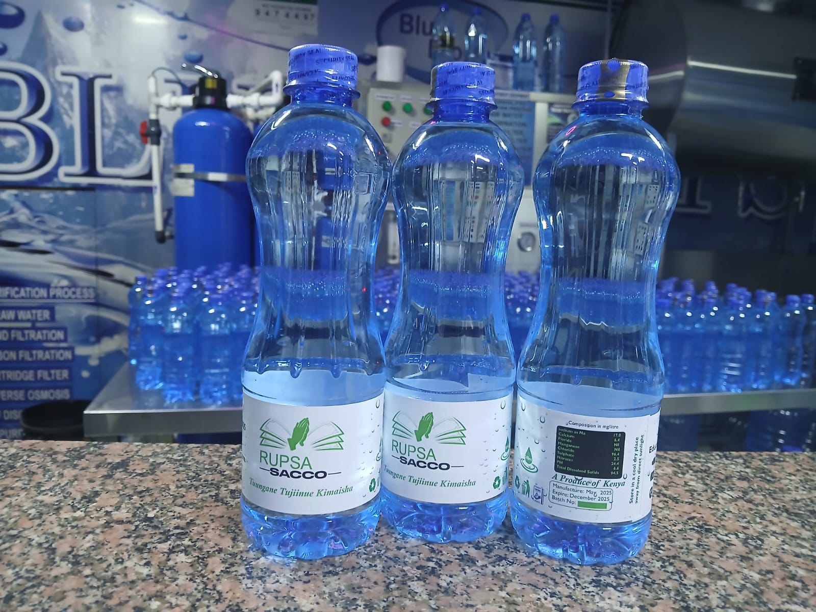 Branded bottled water sample 1