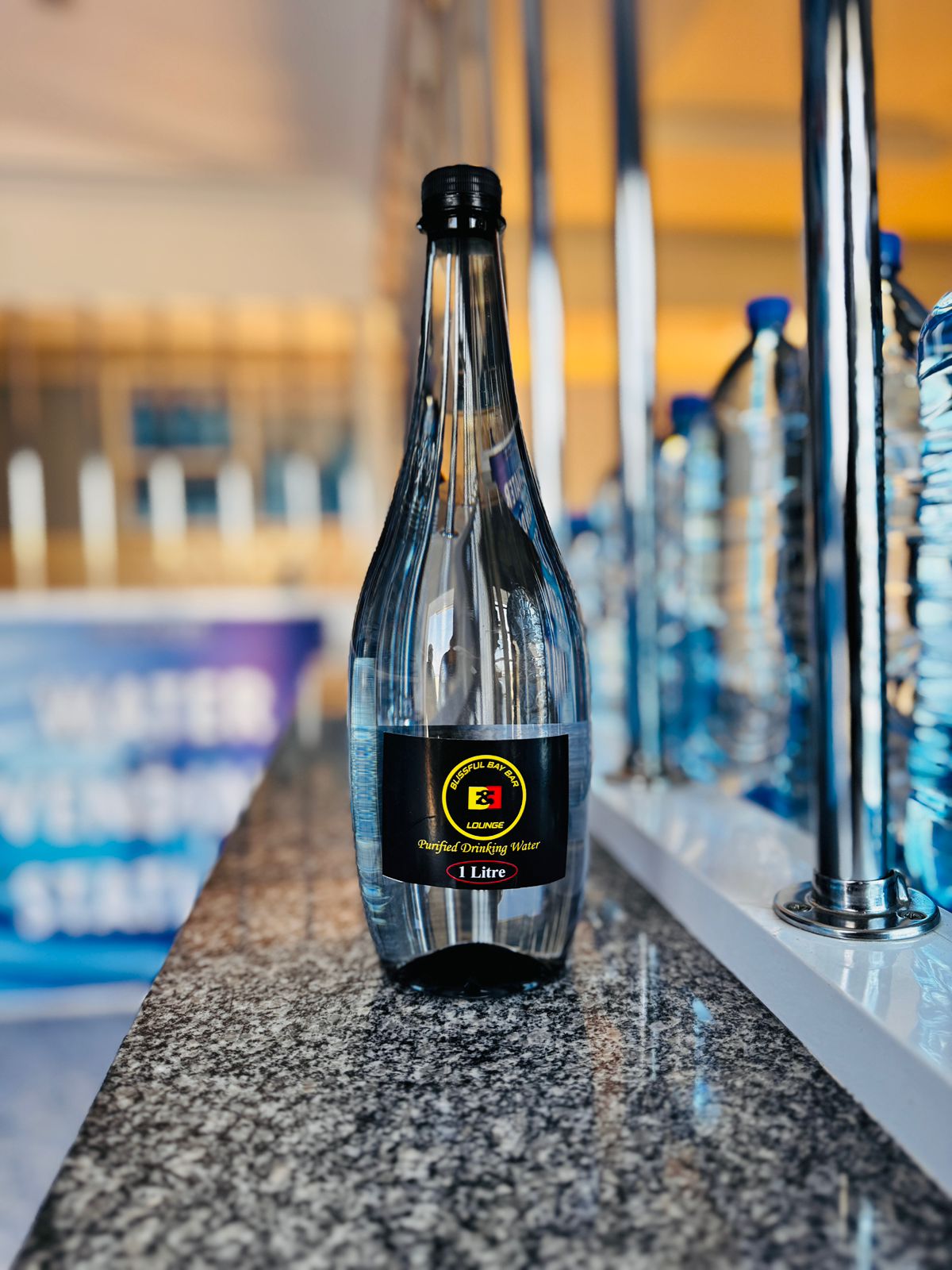 Premium branded water bottles for corporate events